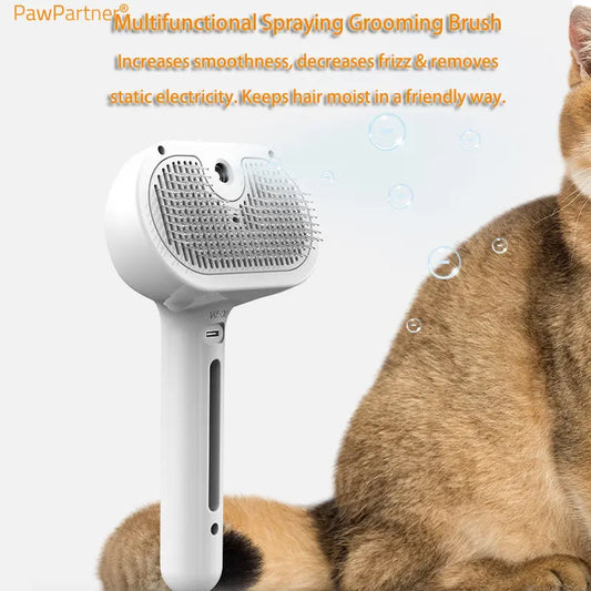 Pawpartner Dog/Cat Comb Self Cleaning with Built-In Mist Humidifier